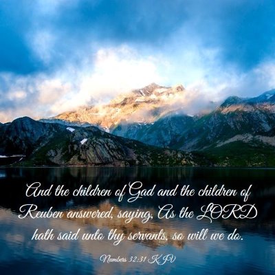 Picture 03 - Numbers 32:31 KJV - And the children of Gad and the children of - Bible Verse Picture