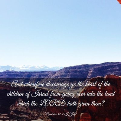 Picture 03 - Numbers 32:7 KJV - And wherefore discourage ye the heart of the - Bible Verse Picture