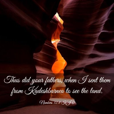 Picture 03 - Numbers 32:8 KJV - Thus did your fathers, when I sent them from - Bible Verse Picture