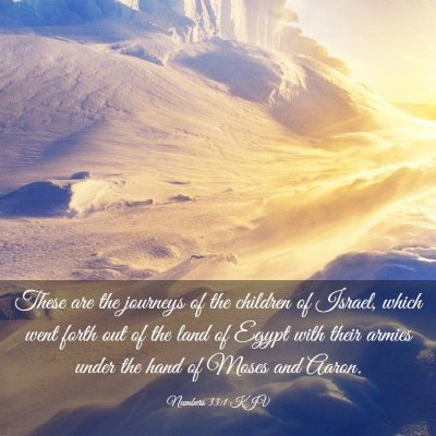 Picture 03 - Numbers 33:1 KJV - These are the journeys of the children of Israel, - Bible Verse Picture