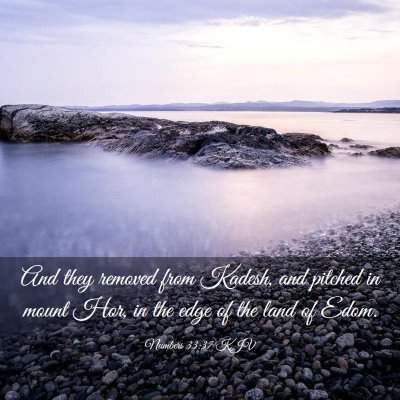 Picture 03 - Numbers 33:37 KJV - And they removed from Kadesh, and pitched in - Bible Verse Picture