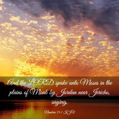 Picture 03 - Numbers 35:1 KJV - And the LORD spake unto Moses in the plains of - Bible Verse Picture