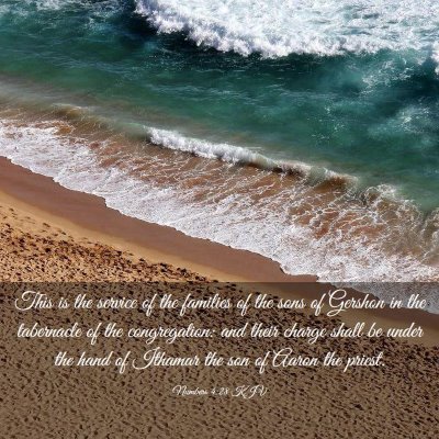 Picture 03 - Numbers 4:28 KJV - This is the service of the families of the sons - Bible Verse Picture