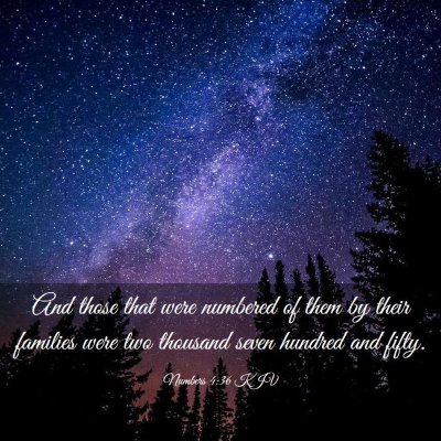 Picture 03 - Numbers 4:36 KJV - And those that were numbered of them by their - Bible Verse Picture