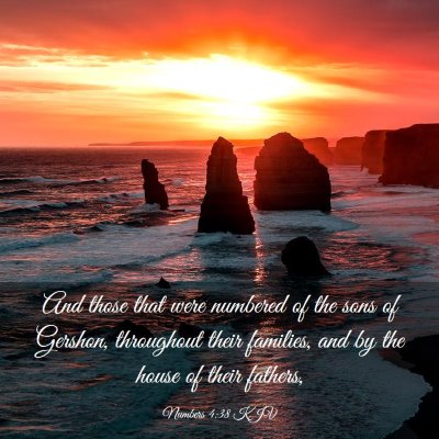 Picture 03 - Numbers 4:38 KJV - And those that were numbered of the sons of - Bible Verse Picture