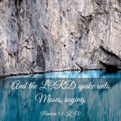 Picture 03 - Numbers 5:1 KJV - And the LORD spake unto Moses, - Bible Verse Picture