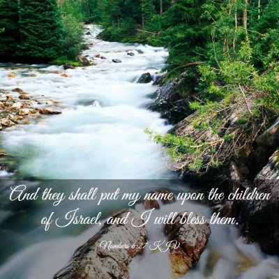 Picture 03 - Numbers 6:27 KJV - And they shall put my name upon the children of - Bible Verse Picture