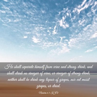 Picture 03 - Numbers 6:3 KJV - He shall separate himself from wine and strong - Bible Verse Picture