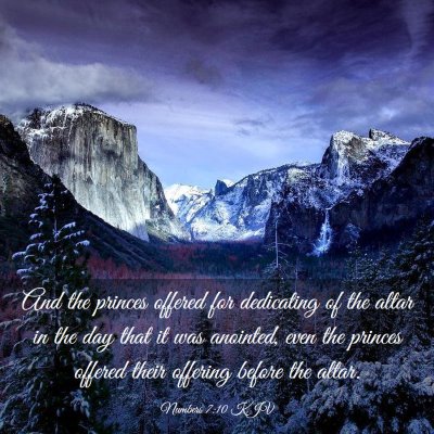 Picture 03 - Numbers 7:10 KJV - And the princes offered for dedicating of the - Bible Verse Picture