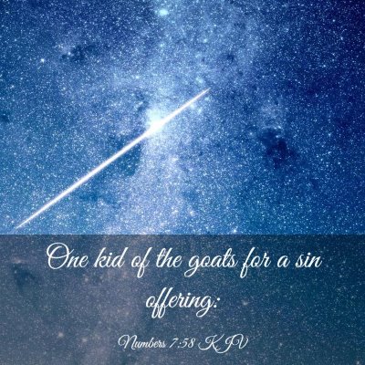 Picture 03 - Numbers 7:58 KJV - One kid of the goats for a sin - Bible Verse Picture