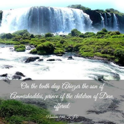 Picture 03 - Numbers 7:66 KJV - On the tenth day Ahiezer the son of Ammishaddai, - Bible Verse Picture