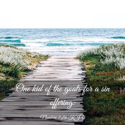 Picture 03 - Numbers 7:76 KJV - One kid of the goats for a sin - Bible Verse Picture