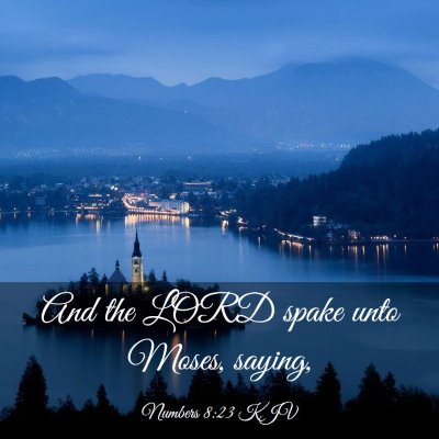 Picture 03 - Numbers 8:23 KJV - And the LORD spake unto Moses, - Bible Verse Picture