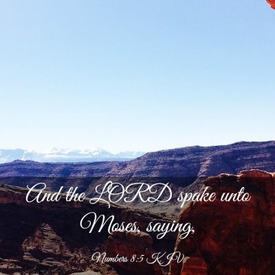 Picture 03 - Numbers 8:5 KJV - And the LORD spake unto Moses, - Bible Verse Picture