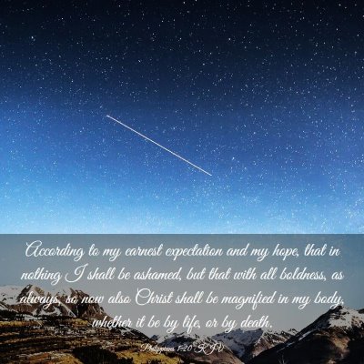 Picture 03 - Philippians 1:20 KJV - According to my earnest expectation and my hope, - Bible Verse Picture