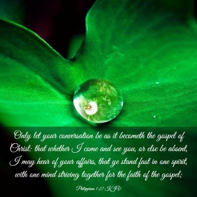 Picture 03 - Philippians 1:27 KJV - Only let your conversation be as it becometh the - Bible Verse Picture