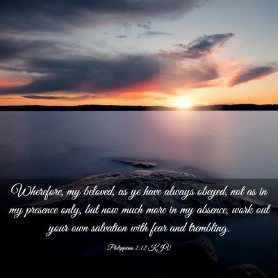 Picture 03 - Philippians 2:12 KJV - Wherefore, my beloved, as ye have always obeyed, - Bible Verse Picture
