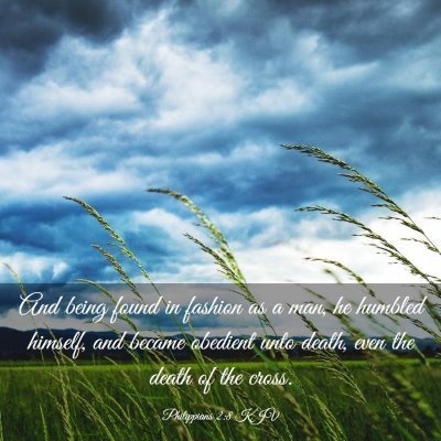 Picture 03 - Philippians 2:8 KJV - And being found in fashion as a man, he humbled - Bible Verse Picture