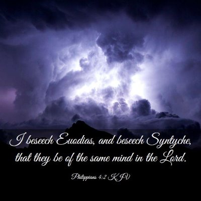 Picture 03 - Philippians 4:2 KJV - I beseech Euodias, and beseech Syntyche, that - Bible Verse Picture