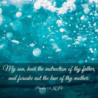Picture 03 - Proverbs 1:8 KJV - My son, hear the instruction of thy father, and - Bible Verse Picture