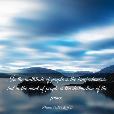 Picture 03 - Proverbs 14:28 KJV - In the multitude of people is the king's honour: - Bible Verse Picture