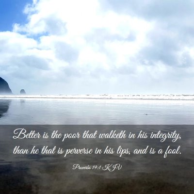 Picture 03 - Proverbs 19:1 KJV - Better is the poor that walketh in his integrity, - Bible Verse Picture