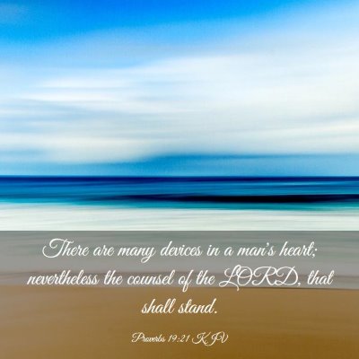 Picture 03 - Proverbs 19:21 KJV - There are many devices in a man's heart; - Bible Verse Picture