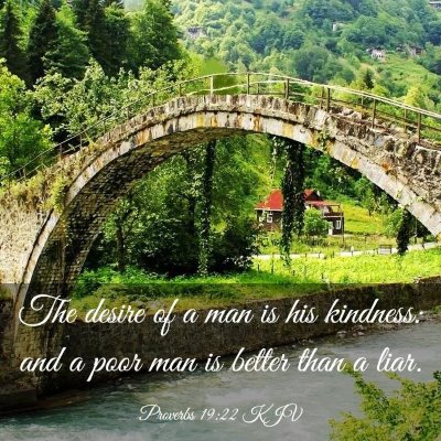 Picture 03 - Proverbs 19:22 KJV - The desire of a man is his kindness: and a poor - Bible Verse Picture