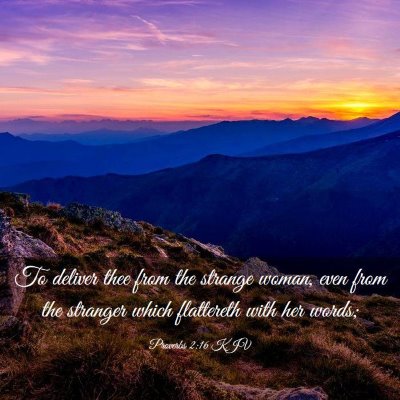 Picture 03 - Proverbs 2:16 KJV - To deliver thee from the strange woman, even from - Bible Verse Picture