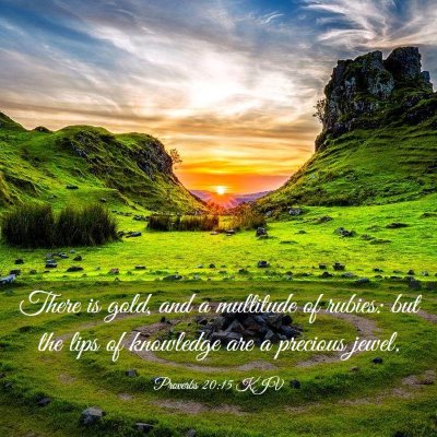 Picture 03 - Proverbs 20:15 KJV - There is gold, and a multitude of rubies: but the - Bible Verse Picture