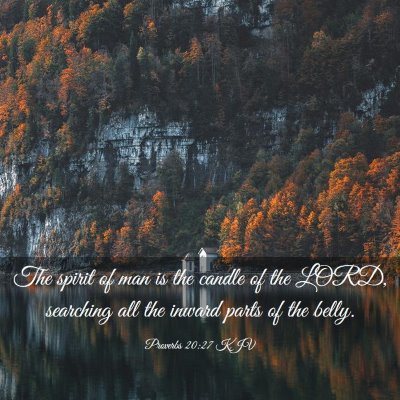 Picture 03 - Proverbs 20:27 KJV - The spirit of man is the candle of the LORD, - Bible Verse Picture