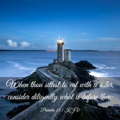 Picture 03 - Proverbs 23:1 KJV - When thou sittest to eat with a ruler, consider - Bible Verse Picture