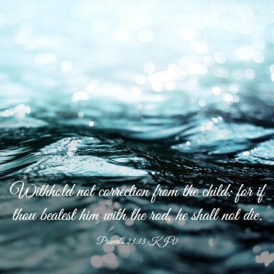 Picture 03 - Proverbs 23:13 KJV - Withhold not correction from the child: for if - Bible Verse Picture