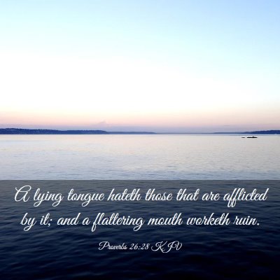Picture 03 - Proverbs 26:28 KJV - A lying tongue hateth those that are afflicted by - Bible Verse Picture