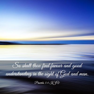 Picture 03 - Proverbs 3:4 KJV - So shalt thou find favour and good understanding - Bible Verse Picture