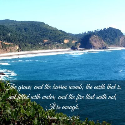 Picture 03 - Proverbs 30:16 KJV - The grave; and the barren womb; the earth that is - Bible Verse Picture