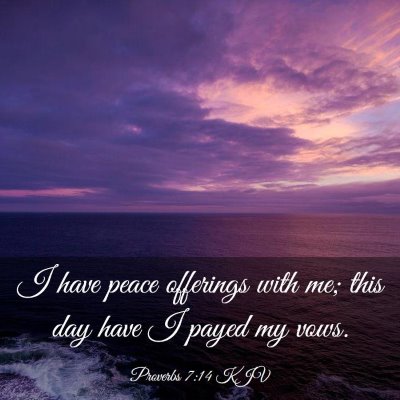 Picture 03 - Proverbs 7:14 KJV - I have peace offerings with me; this day have I - Bible Verse Picture