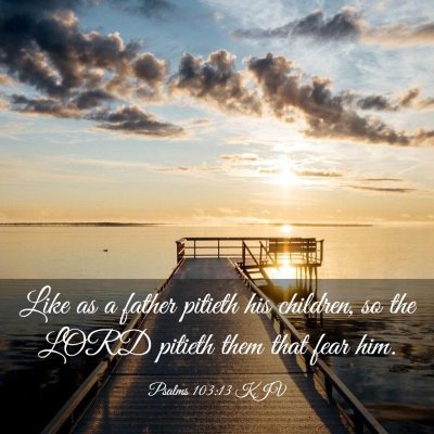 Picture 03 - Psalms 103:13 KJV - Like as a father pitieth his children, so the - Bible Verse Picture