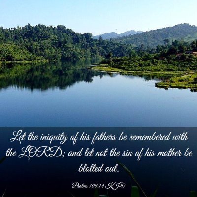 Picture 03 - Psalms 109:14 KJV - Let the iniquity of his fathers be remembered - Bible Verse Picture