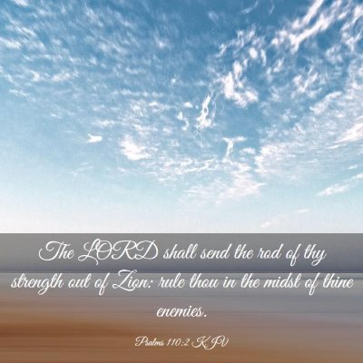 Picture 03 - Psalms 110:2 KJV - The LORD shall send the rod of thy strength out - Bible Verse Picture
