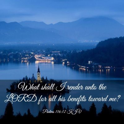 Picture 03 - Psalms 116:12 KJV - What shall I render unto the LORD for all his - Bible Verse Picture