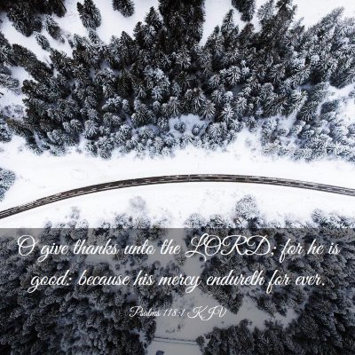 Picture 03 - Psalms 118:1 KJV - O give thanks unto the LORD; for he is good: - Bible Verse Picture