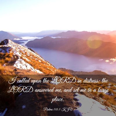 Picture 03 - Psalms 118:5 KJV - I called upon the LORD in distress: the LORD - Bible Verse Picture