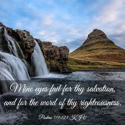 Picture 03 - Psalms 119:123 KJV - Mine eyes fail for thy salvation, and for the - Bible Verse Picture