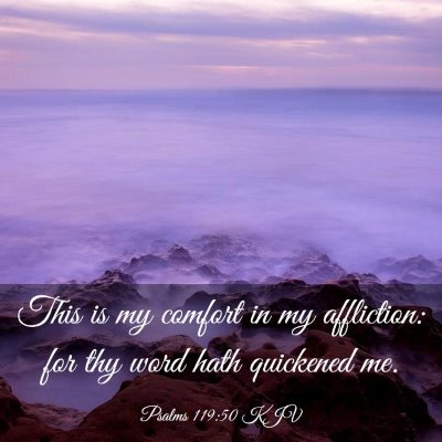 Picture 03 - Psalms 119:50 KJV - This is my comfort in my affliction: for thy word - Bible Verse Picture