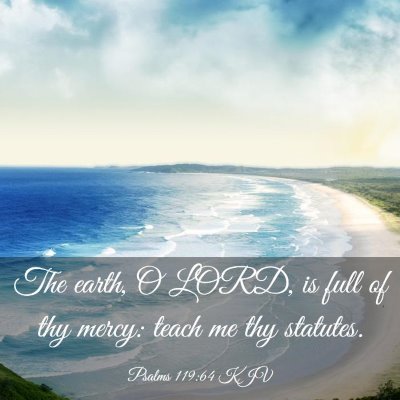 Picture 03 - Psalms 119:64 KJV - The earth, O LORD, is full of thy mercy: teach me - Bible Verse Picture