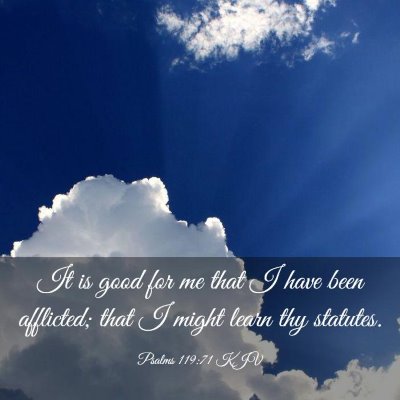 Picture 03 - Psalms 119:71 KJV - It is good for me that I have been afflicted; - Bible Verse Picture