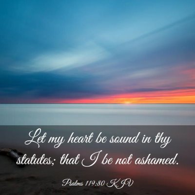 Picture 03 - Psalms 119:80 KJV - Let my heart be sound in thy statutes; that I be - Bible Verse Picture