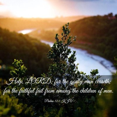 Picture 03 - Psalms 12:1 KJV - Help, LORD; for the godly man ceaseth; for the - Bible Verse Picture