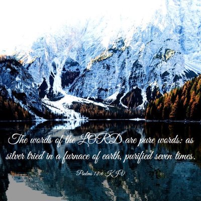 Picture 03 - Psalms 12:6 KJV - The words of the LORD are pure words: as silver - Bible Verse Picture